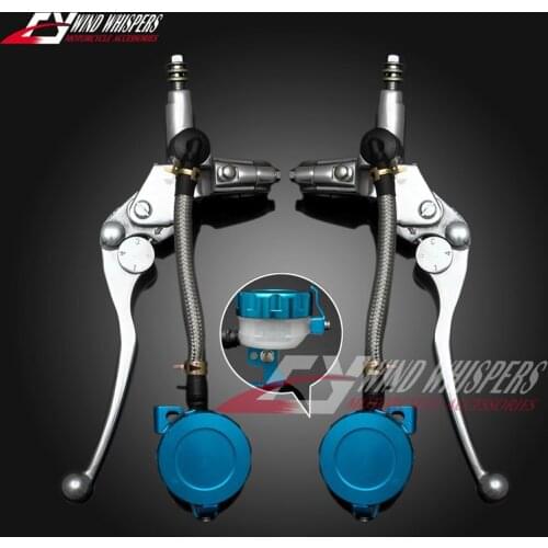Motorcycle 7/8" 22mm Silver lever Hydraulic Clutch & brake Master Cylinder For Ducati Honda Yamaha Kawasaki Suzuki Racing Street