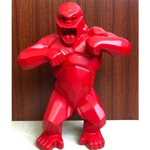 Monkey King Kong Living Room Decoration Gorilla Sculpture Geometric Modern Statue Birthday Gift for Wedding