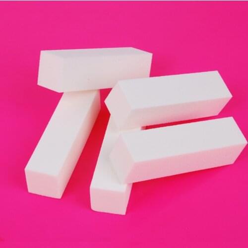 5/1pcs Durable Sponge Nail File White Sanding Buffer Block Acrylic Block Polish Pedicure Manicure Nail Art Tool