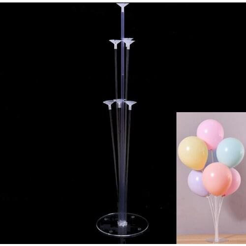 1Set 7 Tubes Stand Balloons Holder Column Macaron Air Golobos Birthday Party Decorations Kid Adult Arch Table Ballon Accessories