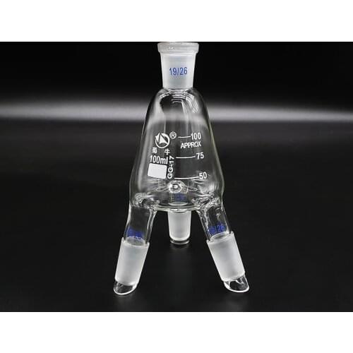 Rotary vacuum receiver,Capacity 100ml,Joint 19/26,Three-way distillation receiving tube,Receiver fittings