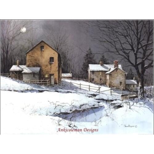 Needlework for embroidery DIY DMC High Quality - Counted Cross Stitch Kits 14 ct Oil painting - February Night
