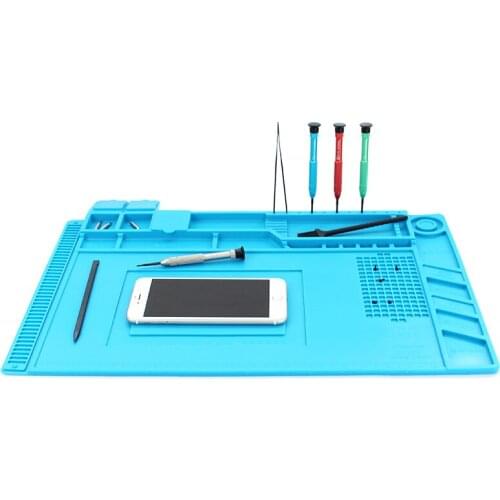 S-160 45x30cm Insulation Silicone Mat Maintenance Platform pad BGA Solder Repair Station For Mobile phone BGA Soldering Repair