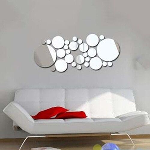 Removable Round Mirror Style Art Wall Stickers Decal Fashion Home Mural Decor
