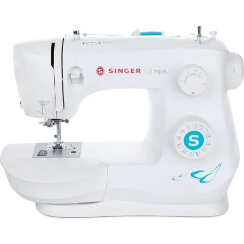 SINGER Simple 3337 Sewing Machine Button Zipper Overlock 29 Different Stitches And Decorative Patterns 5 mm Wide Zigzag Embroidery Household Needlework