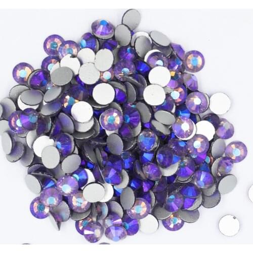 Violet AB SS3~SS30 Non Hotfix Rhinestone стразы Flatback Glass Stone Nail Rhinestones Diamond For DIY Nail Decorations