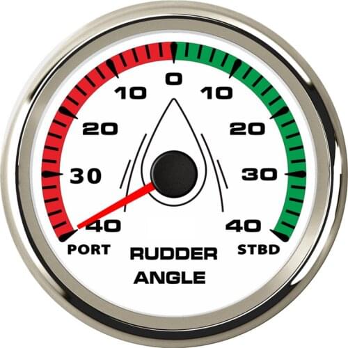 190ohm 85mm (3-3/8") Waterproof Boat Yacht Rudder Angle Indicator Gauge Rudder 0-190ohm with Mating Sensor Backlight 9-32v