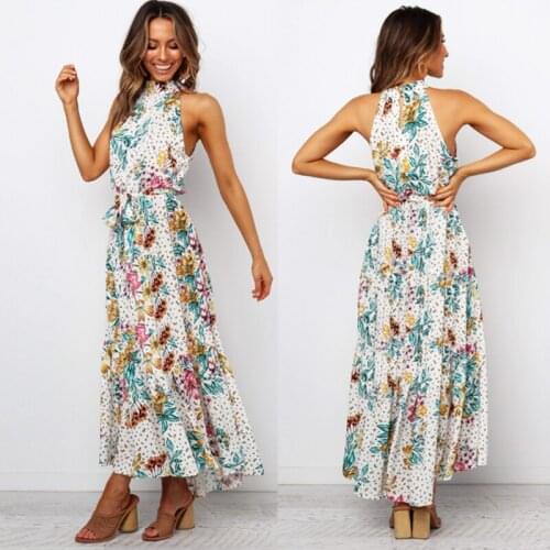 New 2021 Summer Long Skirt Dot Casual Dress Red Sexy Sling Strapless Green Sun Skirt Womens Holiday Dress for Women