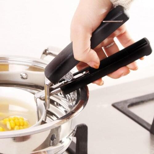 1Pc Bowl Holder Dish Clamp Pot Pan Gripper Clip Hot Dish Plate Bowl Clip Retriever Tong Silicone Handle Kitchen Accessories Tool