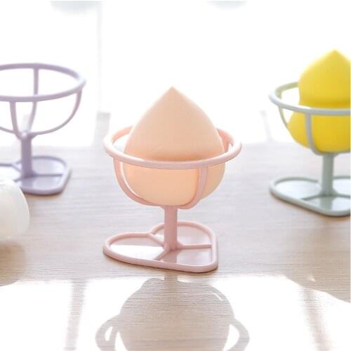 10pcs/set Hot Sale Puff Sponge Display Stand Powder Puff Holder Heart Shaped Base Sponge Drying Stand Holder Rack