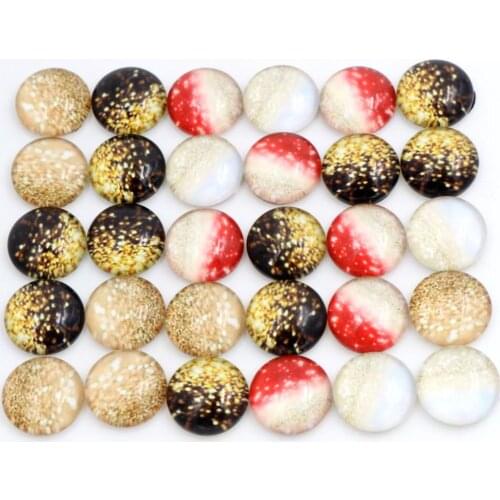 12mm 16mm Photo Glass Cabochons Mixed Color Cabochons For Bracelet earrings necklace Bases Settings