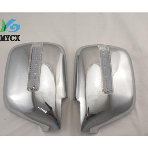 2PCS High quality ABS plating LED Rear view mirror cover Rear mirror decorative sequins for Toyota FJ80 4500 Land Cruiser