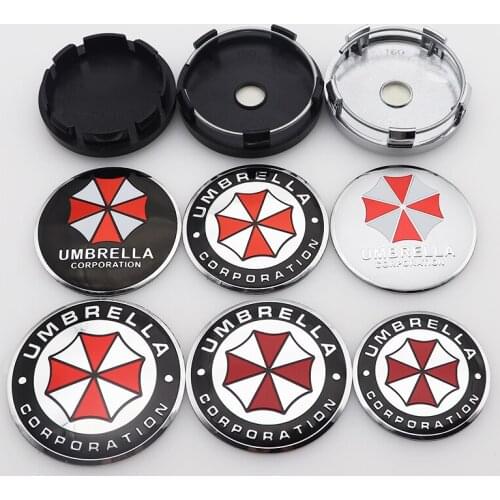 4pcs 56mm 60mm 65mm 68mm Umbrella logo car emblem Wheel Center Hub Cap auto Rim refit badge covers sticker accessories