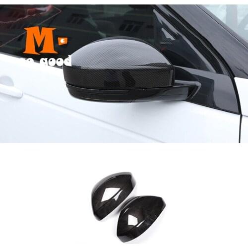 ABS Carbon fiber For Jaguar F-PACE f pace 2016 2017 2018 Car rearview mirror cover Covers Trim Car Styling Accessories 2pcs