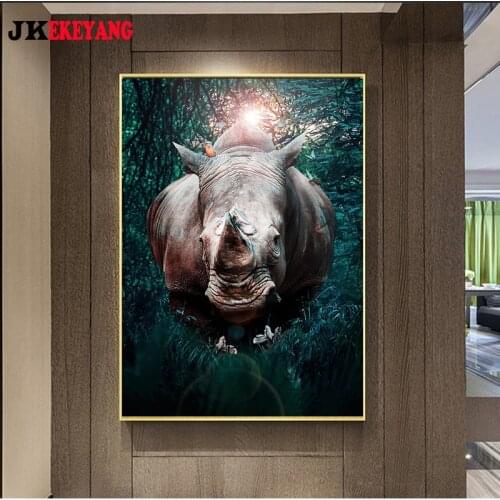 5D Diy diamond painting rhinoceros Diamond Mosaic sale Rhinestone Embroidery cross stitch Y4000