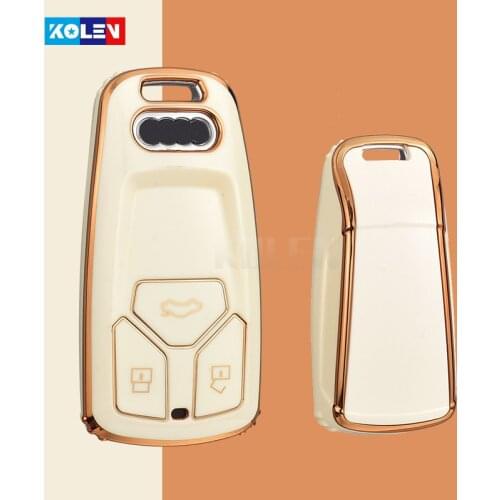 TPU Car Remote Key Cover Case Shell Fob Keychain For Audi A6 A5 Q7 S4 S5 A4 B9 Q7 A4L 4m TT TTS RS 8S Car Styling Accessories