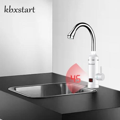 Kbxstart Led Display Instant Hot Water Tap Tankless Electric Faucet Kitchen Hot Water Heater Cocina 3000W Water Heating Torneira