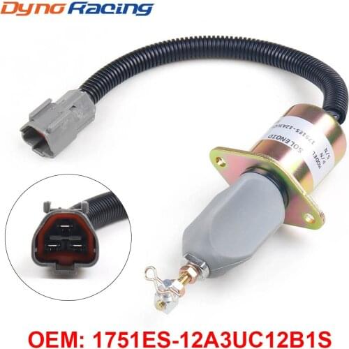 1751ES-12A3UC12B1S Fuel Shut Off Solenoid for Hyundai Excavator R60-5 R210-5 R335-7 For Yanmar engine 12V