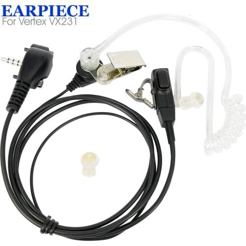 PTT Headset Earpiece Mic For Vertex Standard VX131 VX230 VX231 VX261 VX-2R VX-10 VX 18 Walkie Talkie Acoustic Air Tube Earphone