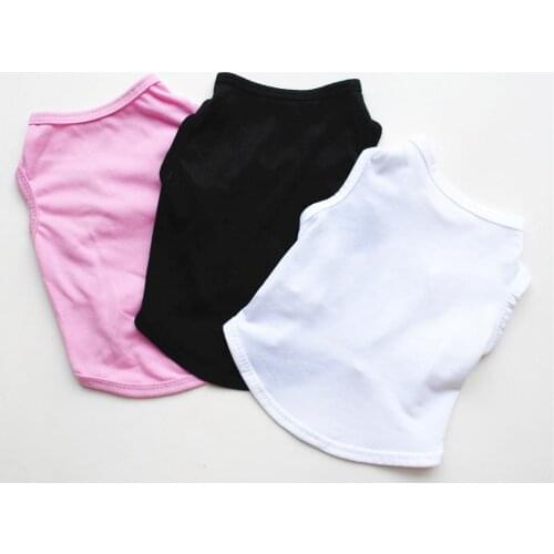 Summer Pet Puppy Clothes Small Dog Vest Casual Pure Color T Shirt for Cats Dogs Chihuauhua Yorkshire Soft tshirt Pets Clothing