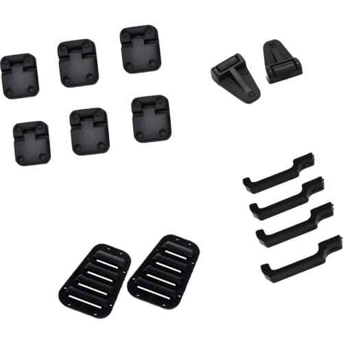 1/10 RC Car Vehicle Model Door Hinge & Handles Black for Traxxas -4 4