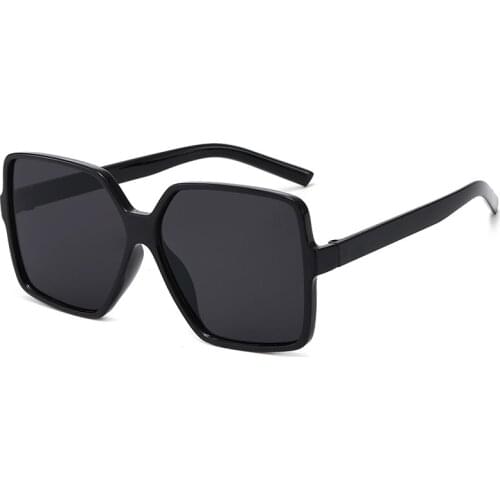 Vintage Oversized Square Sunglasses Women Brand Designer Luxury Retro Black Frame Sun Glasses for Women Female UV400 Shades