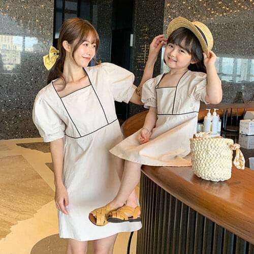 Polka Dot Ruffle Family Dress Summer Loose Mother Daughter Dresses Cute Women Girls Family Matching Clothes Family Outfits