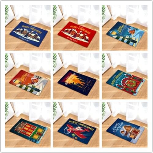 Merry Christmas Series Doormat Home Decoration Non-slip Floor Mat Door Mat For Living Room/Bathtoom/Hallway/Outdoor