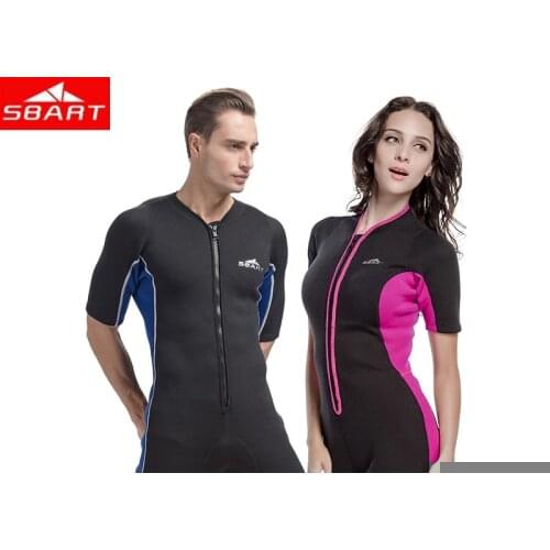 SBART Neoprene 2MM couple Wetsuit Scuba Diving Suit One-Piece Swimwear Swimming Wet Suits Dive Rashguard Men Womens Rash Guard