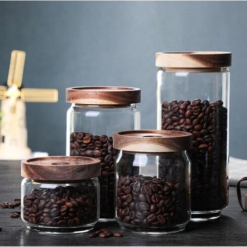 Glass Jars Jar Transparent Storage Can Cork Stopper Bottle Candy Glass Bottles Containers Sealed Tea Coffee Storage Tank