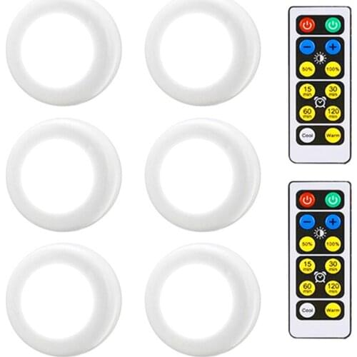 LED cabinet light white warm light wireless remote control dimmable led night lamps battery light for kitchen ladder cabinet