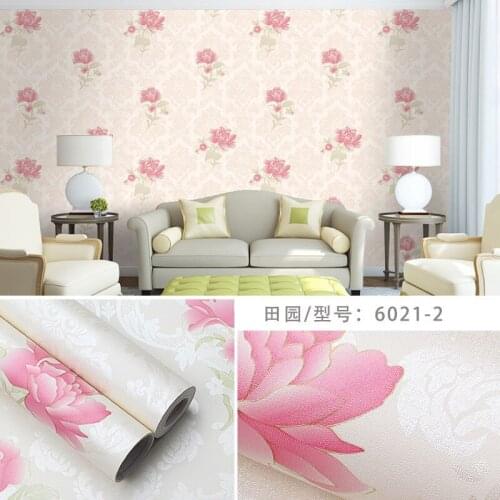 Warm flower pattern Wallpaper Bedroom Wall Covering modern Vintage Pink Floral Wallpaper Butterfly Birds Flower Wall Paper