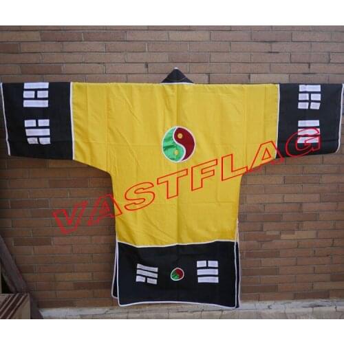UNISEX Taoist robeuniform tai chi suits taoism clothing dobok martial arts gownclothes yellow