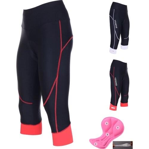 2020 Gel Padded Cycling Shorts Women Bicycle 3/4 Pants Mtb Sports Tight Summer Trousers Breathable Quick Dry Fitness Sportswear