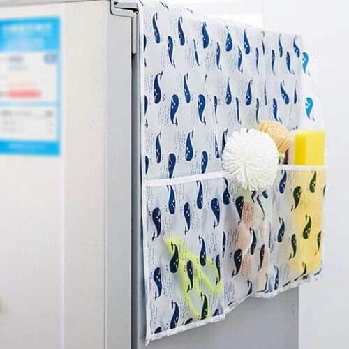 Waterproof Refrigerator Dust Cover, Storage Dustproof Multi-function Refrigerator Cover Household Printing Refrigerator CoverBag
