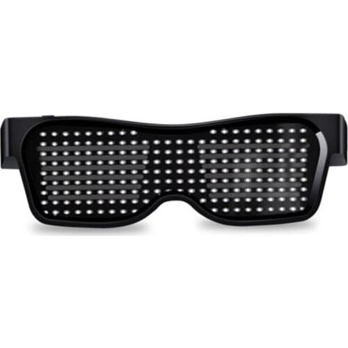 Magic Bluetooth Party Glasses Led Luminous USB Charging Glasses DIY Application Control Multi-language Flashing