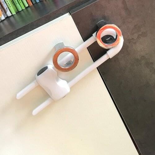 Baby Safety Locks Double Handle Cabinet Cupboard Lock Kids Plastic Infant Protection