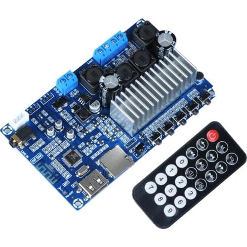 2*50W Bluetooth-Compatible Power Audio Amplifier Board TPA3116 Digital Stereo TPA3116D2 FM USB Decoding Class D Amplifiers