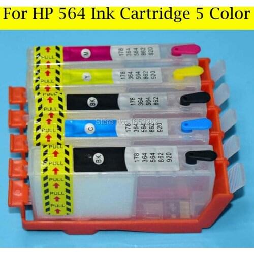 2 Set 5 Color HP564 Refill Ink Cartridge With ARC/Auto Reset Chip For HP 564 XL Ink Cartridge