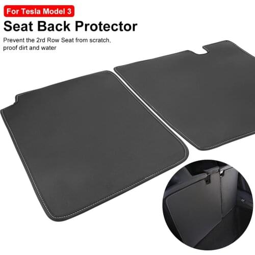 2rd Row Seat Back Protector Odorless Comfortable Protection Pad with Split Design Car Seat Decoration Cushion For Tesla Model 3