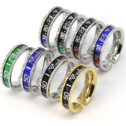 8 color two size round stainless steel wedding bands ring R11