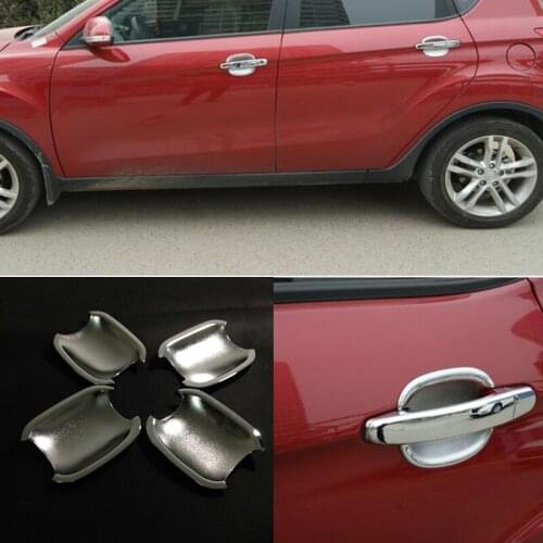 ABS Matte For Citroen Elysee C-Elysee accessories 2014 2015 2016 Car Door side handle Bowl Cover Trim car styling 4pcs
