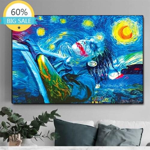 Full Round Drill Starry Clown Abstract 5D Diamond Painting Diamond Embroidery Cross Stitch Kits Diamond Mosaic Home Decor Art