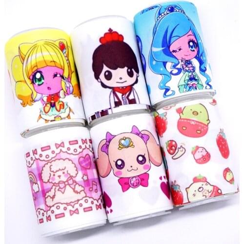 Free shipping characters printed grosgrain ribbon 36965