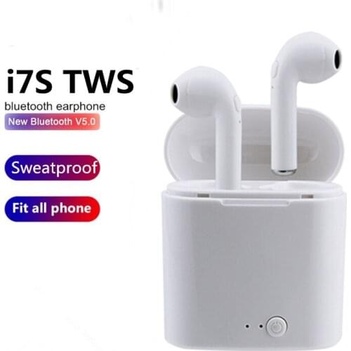 I7S TWS Bluetooth Wireless Earphones Handsfree Sport Music Earbud With Microphone Mini BT Computer Headset For Xiaomi Smartphone