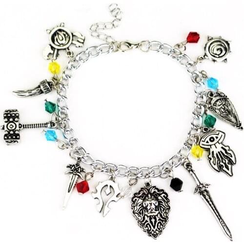 World of Warcraft Hearthstone Legend Surrounding Bracelets WOW Hammer Alloy Bracelet Men Jewelry Women Gifts