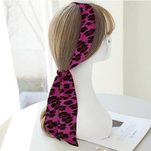 DIY hairdressing rope tying hair band tie hair scarf leopard print Women Girls Summer Hair Accessories