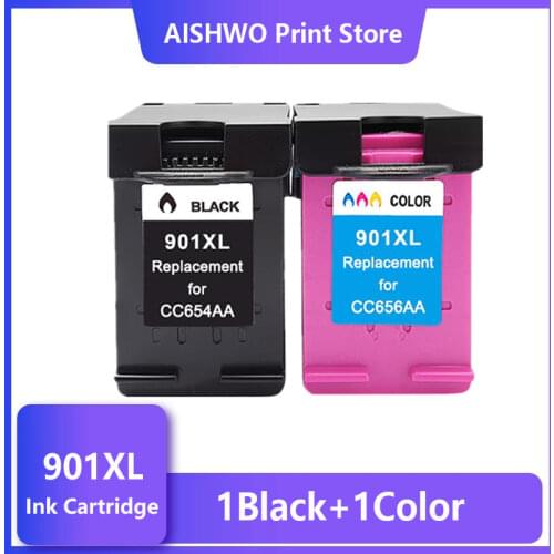 ASW 901XL Cartridge Compatible for hp 901 xl hp901 Ink Cartridge for Officejet 4500 J4500 J4540 J4550 J4580 J4680 printer