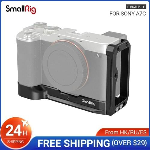 SmallRig Camera L-Bracket for Sony A7C w/ Arca-Type 1/4" Accessory Threads Quick Release L plate 3089