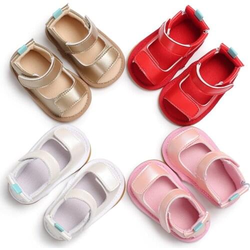 Summer 0-1 years old female baby princess shoes rubber sole non-slip baby toddler shoes